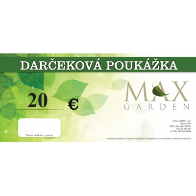 Darčeková poukážka 20 eur